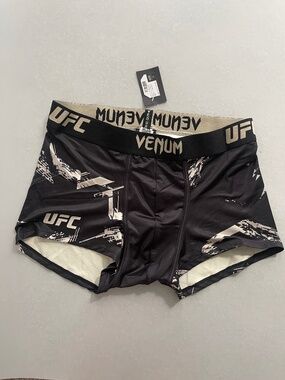 UFC Venum Authentic Fight Week 2.0 Men’s Boxer Briefs Black Sand XL NWT